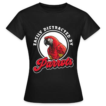 Plumes de perroquet Habitat Espèces d’oiseaux - T-shirt Femme - noir - Devant - AI Model Female 172 dark (172cm)