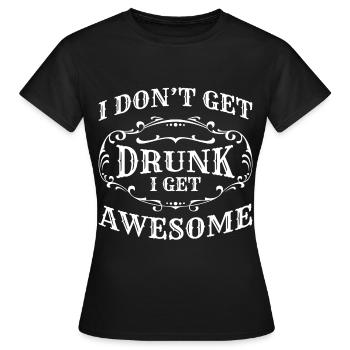 Tournée des bars Alcool Boire du sport - T-shirt Femme - noir - Devant - AI Model Female 172 dark (172cm)