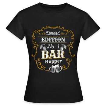 Bar Hopping Bar Dancing - T-shirt Femme - noir - Devant - AI Model Female 172 dark (172cm)