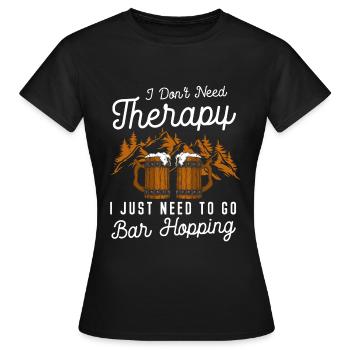 faire la fête, faire la fête, ivre - T-shirt Femme - noir - Devant - AI Model Female 172 dark (172cm)