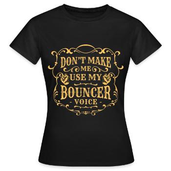 Sicherheitsdienst Bodyguard Aufpasser Eintritt - Frauen T-Shirt - Schwarz - Vorne - AI Model Female 172 dark (172cm)