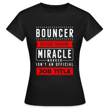 Sicherheitsdienst Beruf Groß Eingang - Frauen T-Shirt - Schwarz - Vorne - AI Model Female 172 dark (172cm)