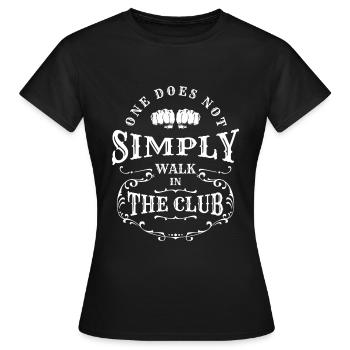Videur Emploi Grande Discothèque - T-shirt Femme - noir - Devant - AI Model Female 172 dark (172cm)