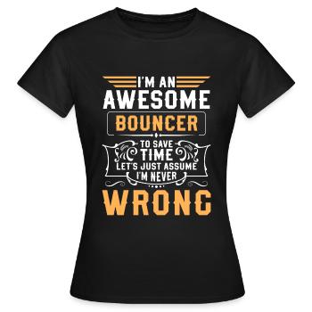 Porte de sécurité Wide Party - T-shirt Femme - noir - Devant - AI Model Female 172 dark (172cm)