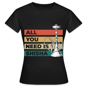 Sisha Smoke Chillig Oriental - T-shirt Femme - noir - Devant - AI Model Female 172 dark (172cm)