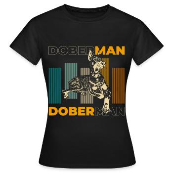 Dobermann Rassehund Hundetraining - Frauen T-Shirt - Schwarz - Vorne - AI Model Female 172 dark (172cm)