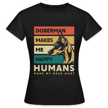 Wachhund Hundebesitzer Beschützer Schutzdienst - Frauen T-Shirt - Schwarz - Vorne - AI Model Female 172 dark (172cm)