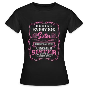 Geschwister Unzertrennlich Baby Zusammenhalt - Frauen T-Shirt - Schwarz - Vorne - AI Model Female 172 dark (172cm)