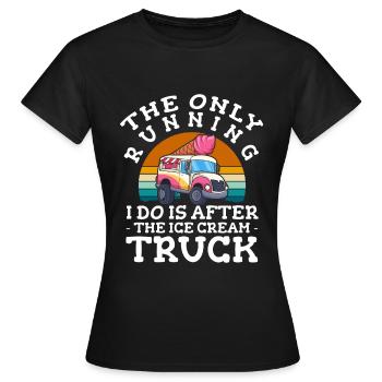 Eiswaffel Eisdiele Nachtisch Softeis - Frauen T-Shirt - Schwarz - Vorne - AI Model Female 172 dark (172cm)