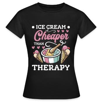 Eiscreme Süß Naschen - Frauen T-Shirt - Schwarz - Vorne - AI Model Female 172 dark (172cm)
