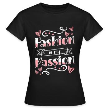 Shopping Modisch Modequeen Trendsetter - Frauen T-Shirt - Schwarz - Vorne - AI Model Female 172 dark (172cm)