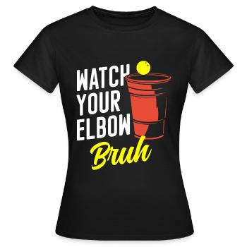 Beerpong Alkohol Pong Besaufen - Frauen T-Shirt - Schwarz - Vorne - AI Model Female 172 dark (172cm)