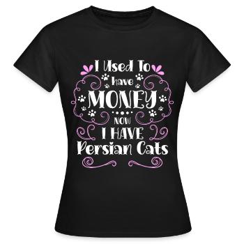 Cat House Tiger Cat Mom - Women's T-Shirt - black - Front - AI Model Female 172 dark (172cm)