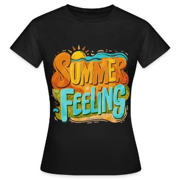 Sensation d’été - T-shirt Femme - noir - Devant - AI Model Female 172 dark (172cm)