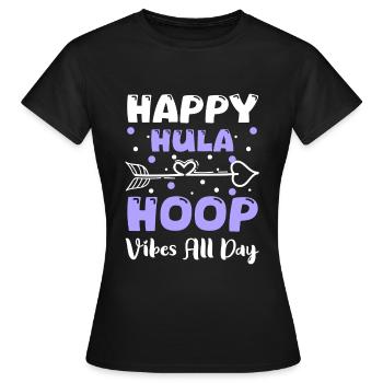 Hulahoop Minceur Fun - T-shirt Femme - noir - Devant - AI Model Female 172 dark (172cm)