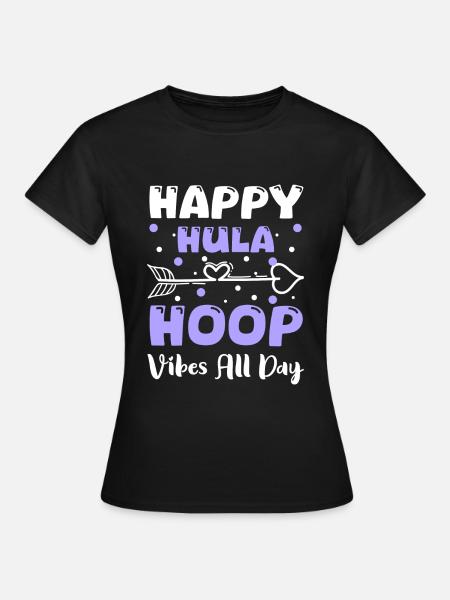 Hulahoop Abnehmen Spaß - Frauen T-Shirt - Schwarz