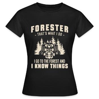 Forester Hunters Forester - Women's T-Shirt - black - Front - AI Model Female 172 dark (172cm)