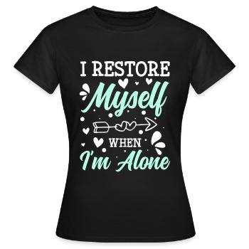 Antisozial Sarkasmus Schüchternheit Asozial - Frauen T-Shirt - Schwarz - Vorne - AI Model Female 172 dark (172cm)