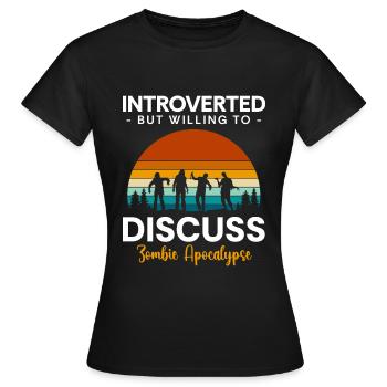 Antisozial Reserviert Verschwiegen - Frauen T-Shirt - Schwarz - Vorne - AI Model Female 172 dark (172cm)