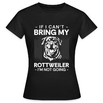 Rottweiler Hunderasse Rottie Vierbeiner - Frauen T-Shirt - Schwarz - Vorne - AI Model Female 172 dark (172cm)