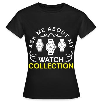 Uhrenliebhaber Uhrwerk Luxusuhr - Frauen T-Shirt - Schwarz - Vorne - AI Model Female 172 dark (172cm)