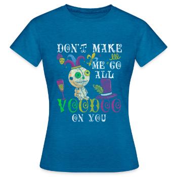 Parade Street Festival Carnival Beads - Women's T-Shirt - antique blue sapphire heather - Front - AI Model Female 172 dark (172cm)