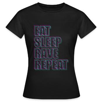 Casque House Dj Hardstyle - T-shirt Femme - noir - Devant - AI Model Female 172 dark (172cm)