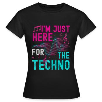 Techno Electro Dancing Jumpstyle - T-shirt Femme - noir - Devant - AI Model Female 172 dark (172cm)