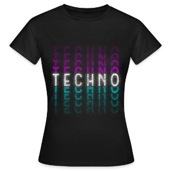 Techno Festival Dubstep Jumpstyle - T-shirt Femme - noir - Devant - AI Model Female 172 dark (172cm)