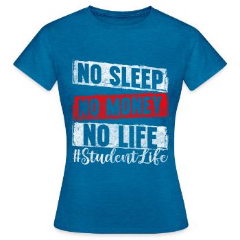Study Lifestyle Exam - Women's T-Shirt - antique blue sapphire heather - Front - AI Model Female 172 dark (172cm)