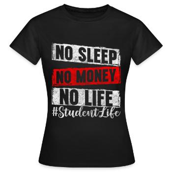 Study Lifestyle Exam - Women's T-Shirt - black - Front - AI Model Female 172 dark (172cm)