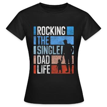 Alleinstehend Beziehungsstatus Humor - Frauen T-Shirt - Schwarz - Vorne - AI Model Female 172 dark (172cm)