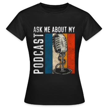 Presenter Music Wave Channel - Women's T-Shirt - black - Front - AI Model Female 172 dark (172cm)