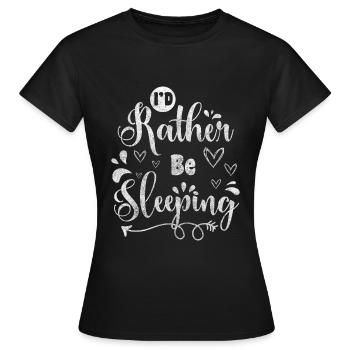 Oreiller de repos pour dormeurs tardifs Sleep - T-shirt Femme - noir - Devant - AI Model Female 172 dark (172cm)