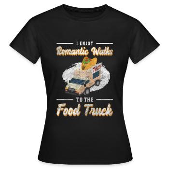 Camion de restauration rapide du festival de la restauration - T-shirt Femme - noir - Devant - AI Model Female 172 dark (172cm)