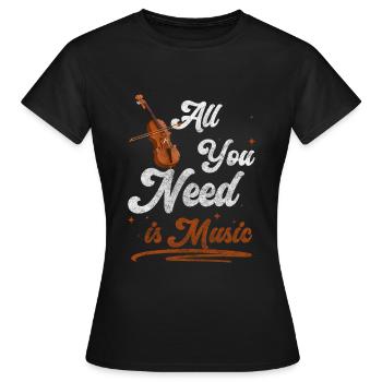 Musician Tipping Stage - Women's T-Shirt - black - Front - AI Model Female 172 dark (172cm)