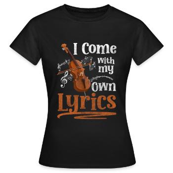 Musicien de rue Instrument Divertissement Comédie musicale - T-shirt Femme - noir - Devant - AI Model Female 172 dark (172cm)