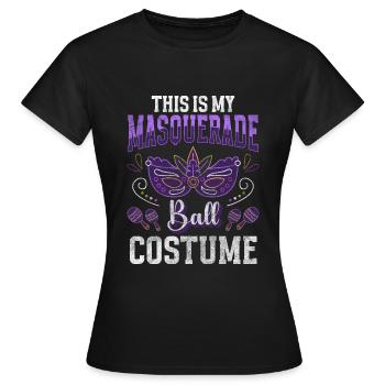 Maske Feier Unbekannt Zweites Gesicht - Frauen T-Shirt - Schwarz - Vorne - AI Model Female 172 dark (172cm)