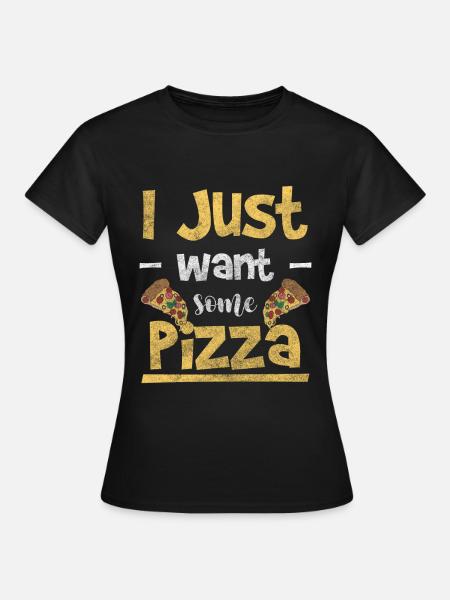 Pizza Käse Köstlich - Frauen T-Shirt - Schwarz