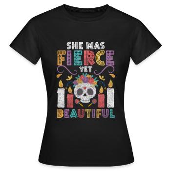 Mexiko Tod Ehrentag Allerheiligen - Frauen T-Shirt - Schwarz - Vorne - AI Model Female 172 dark (172cm)