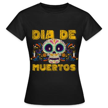 Souvenir de l’honneur du crâne des Fêtes - T-shirt Femme - noir - Devant - AI Model Female 172 dark (172cm)