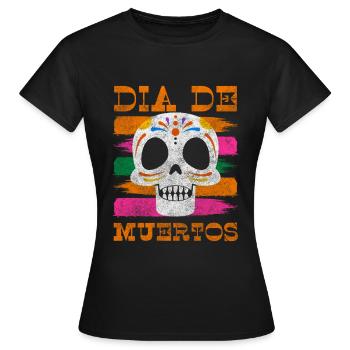 Holiday Skull Skull Commemoration - Women's T-Shirt - black - Front - AI Model Female 172 dark (172cm)