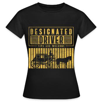 Pferdekutscher Beruf Gast Kutschieren - Frauen T-Shirt - Schwarz - Vorne - AI Model Female 172 dark (172cm)