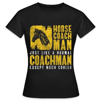 Pferdekutscher Reiten Gast Reiter - Frauen T-Shirt - Schwarz - Vorne - AI Model Female 172 dark (172cm)