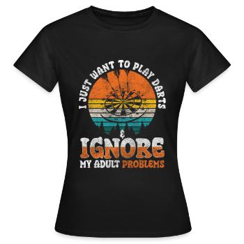 Fléchettes Jeu de fléchettes Fléchettes Hommes - T-shirt Femme - noir - Devant - AI Model Female 172 dark (172cm)