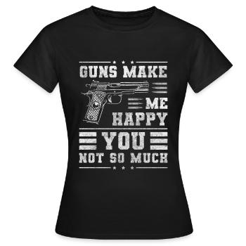 Gun Club Gun Enthusiast Ammunition Hunter - Women's T-Shirt - black - Front - AI Model Female 172 dark (172cm)