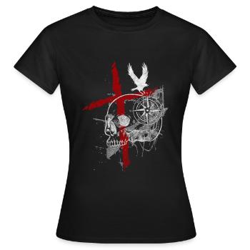 Style Hart Wikinger Uhr - Frauen T-Shirt - Schwarz - Vorne - AI Model Female 172 dark (172cm)