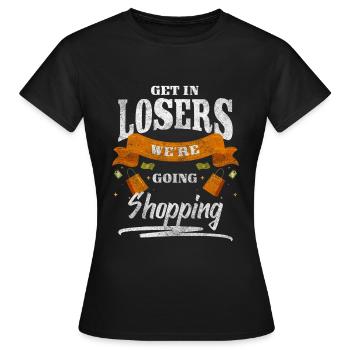 Shopping Shopping Clothing Shopping Queen - Women's T-Shirt - black - Front - AI Model Female 172 dark (172cm)