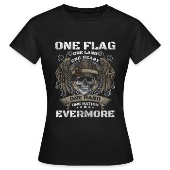 Vereinigte Staaten Stars and Stripes Soldat - Frauen T-Shirt - Schwarz - Vorne - AI Model Female 172 dark (172cm)