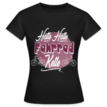 Hätte Hätte Fahrrad Kette - Frauen T-Shirt - Schwarz - Vorne - AI Model Female 172 dark (172cm)